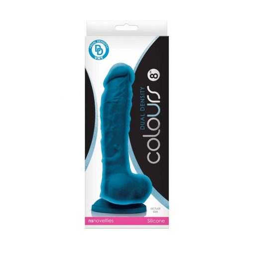  Colors Dual Density 8 inch Dildo Blue Dildo