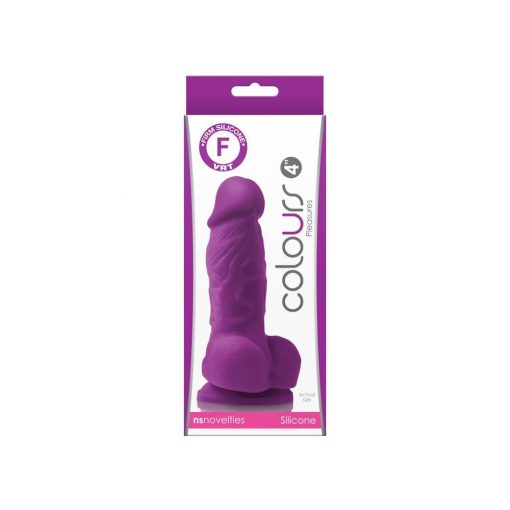  Colors Pleasures 4 inch Dildo Purple Dildo