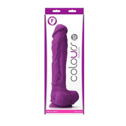  Colors - Pleasures - 10" Dildo - Purple Dildo