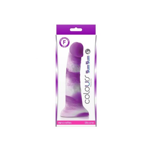  Colors - Pleasures - Yum Yum 6" Dildo - Purple Dildo