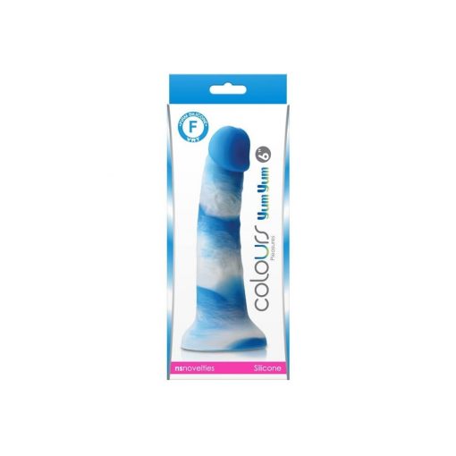  Colors - Pleasures - Yum Yum 6" Dildo - Blue Dildo