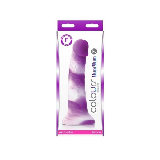  Colors - Pleasures - Yum Yum 7" Dildo - Purple Dildo