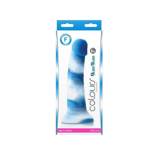  Colors - Pleasures - Yum Yum 7" Dildo - Blue Dildo