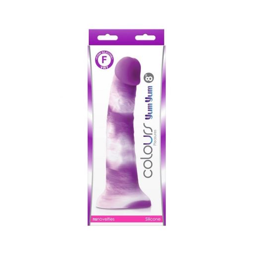  Colors - Pleasures - Yum Yum 8" Dildo - Purple Dildo