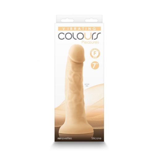  Colours Pleasures - 7" Vibrating - White Realistic Vibrator