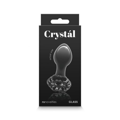  Crystal - Flower - Black Butt plug