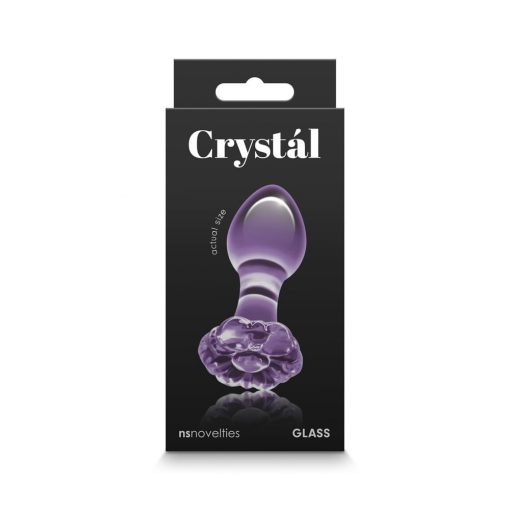  Crystal - Flower - Purple Butt plug