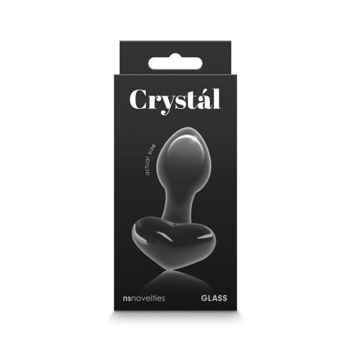  Crystal - Heart - Black Butt plug