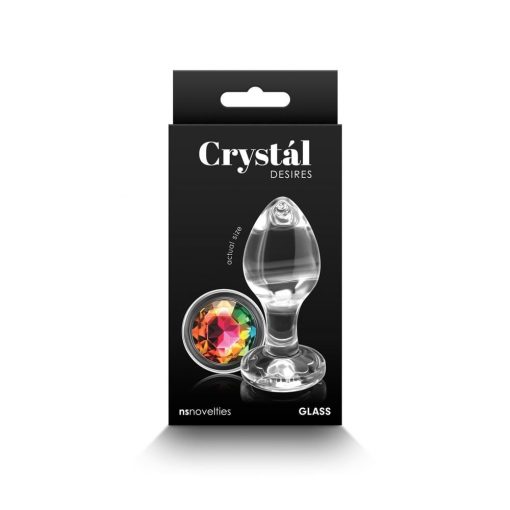  Crystal - Desires - Rainbow Gem - Medium Butt Plug