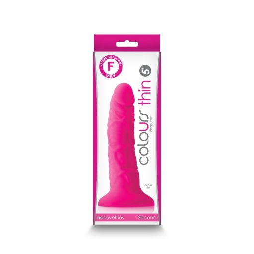 Colors - Pleasures - Thin 5" Dildo - Pink Dildo