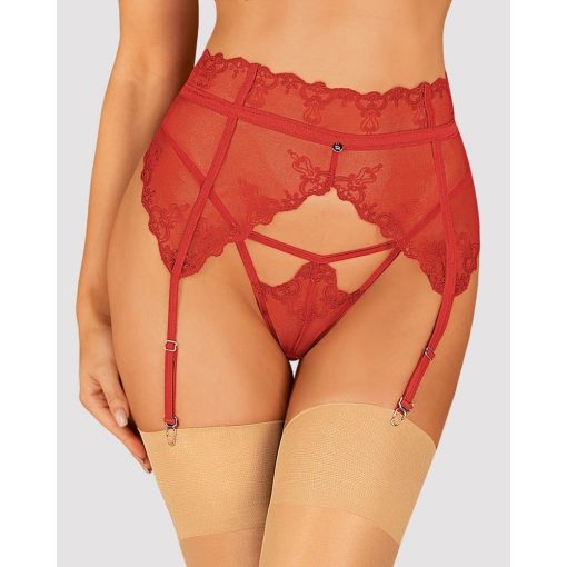  Lonesia garter belt red L/XL Stockings