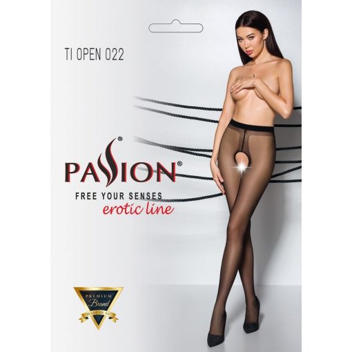  TIOPEN 022 black/red S/M 1/2 (20 den) Stockings/Stockings