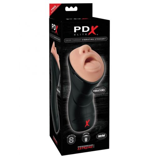  Deep Throat Vibrating Stroker Light/Black