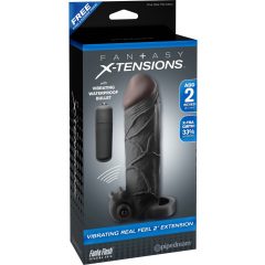  Vibrating Real Feel 2" Extension Black