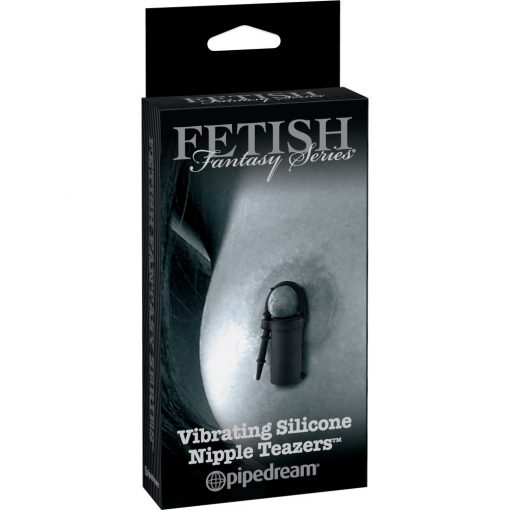  Vibrating Silicone Nipple Teazers Black