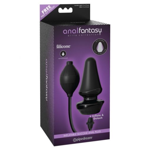  Inflatable Silicone Butt Plug Black