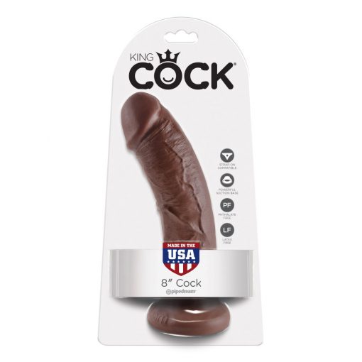 8" Cock Brown