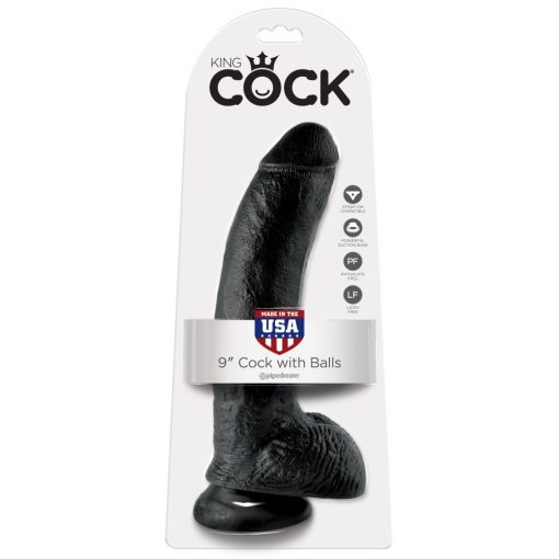  9" Cock with Balls Black