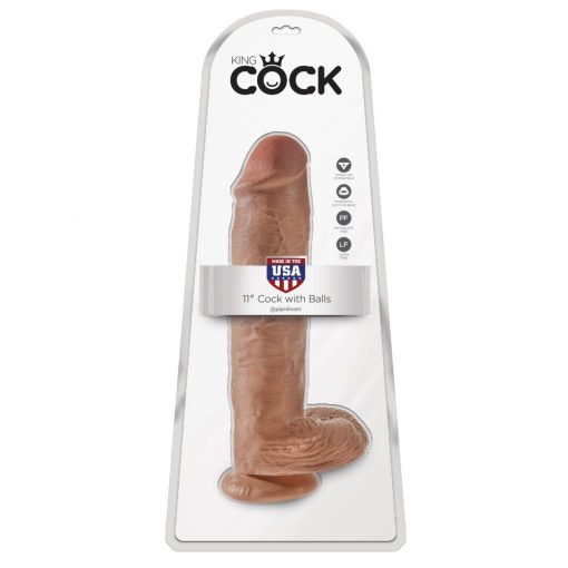  11" Cock with Balls Tan