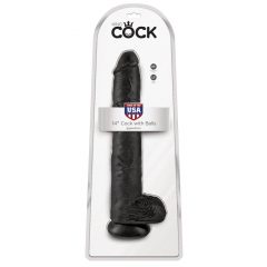  14" Cock with Balls Black