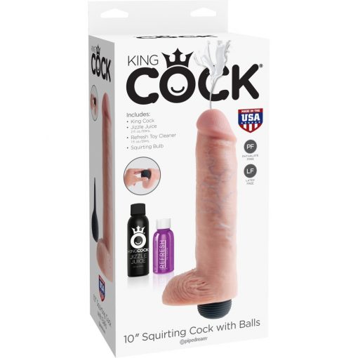  10" Squirting Cock with Balls Light