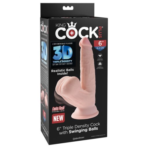  6" Triple Density Cock With Swinging Balls Light