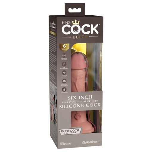  6" Dual Density Vibrating Silicone Cock Light