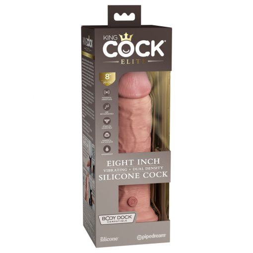  8" Dual Density Vibrating Silicone Cock Light