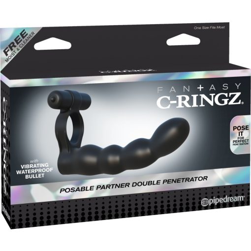  Posable Partner Double Penetrator Black