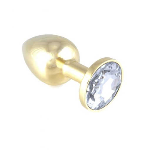  Butt Plug Metal With Crystal Clear Butt plug