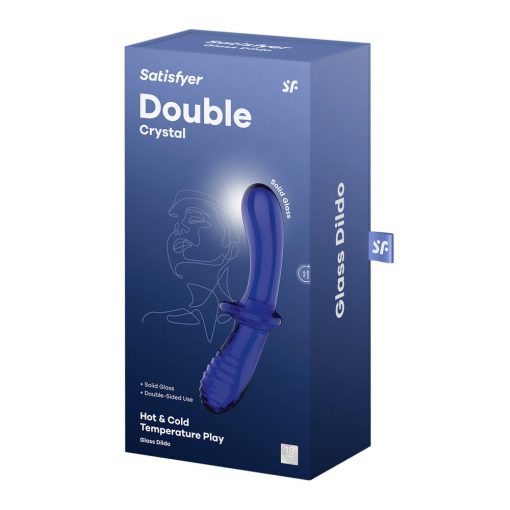  Double Crystal light blue Dildo