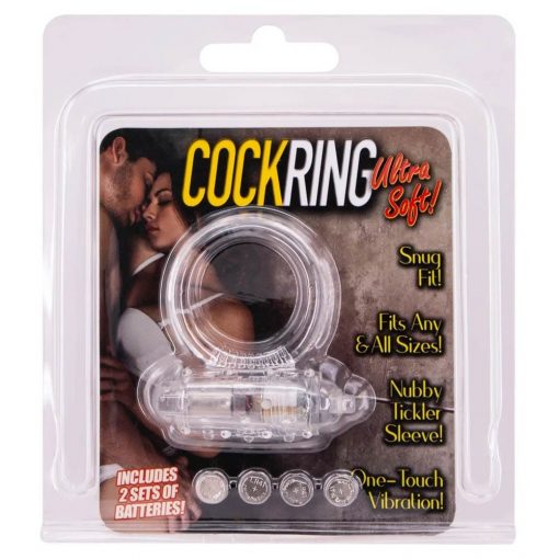  Cockring Silicone Vibrating Clear Penis Ring/Cuff