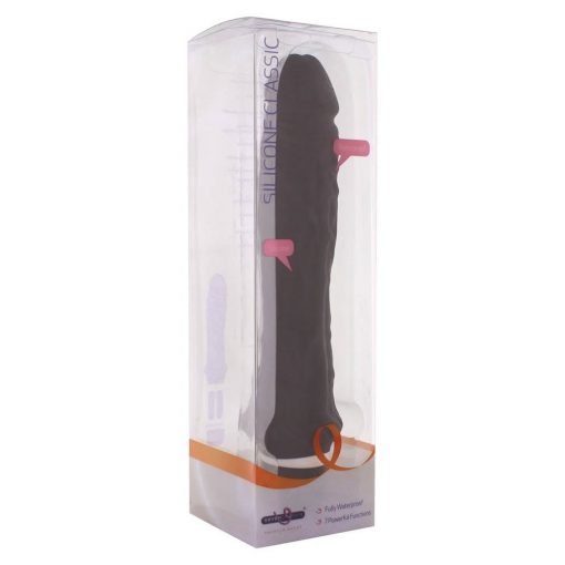  Classic Large Vibrator Black Realistic vibrator