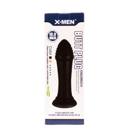 X-MEN 10.9 inch Butt Plug Black Butt plug