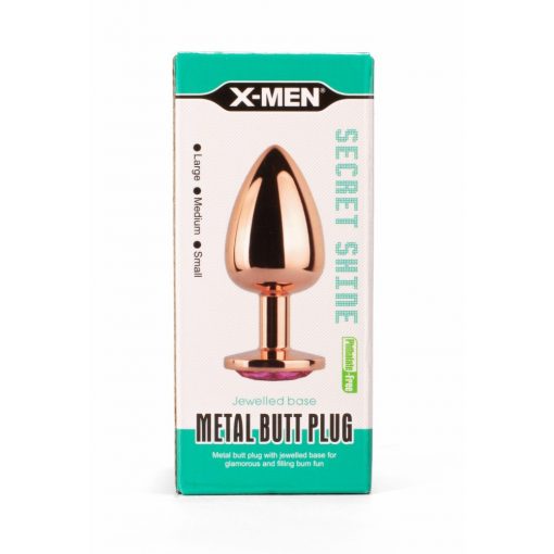  X-MEN Secret Shade Metal Butt Plug Rose S