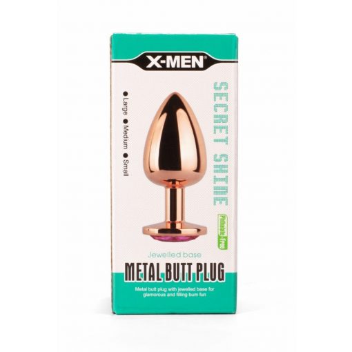  X-MEN Secret Shade Metal Butt Plug Rose L Butt plug