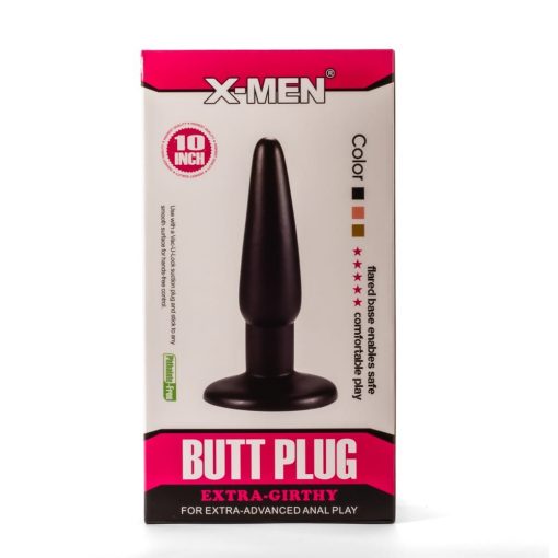  X-Men 10" Extra Girthy Butt Plug Black I Butt Plug