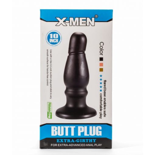  X-Men 10" Extra Girthy Butt Plug Black VII Butt plug