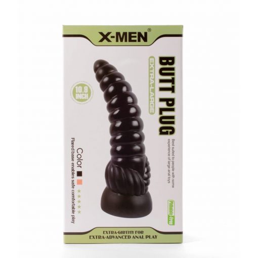  X-Men 10.9" Extra Large Butt Plug Black Butt Plug