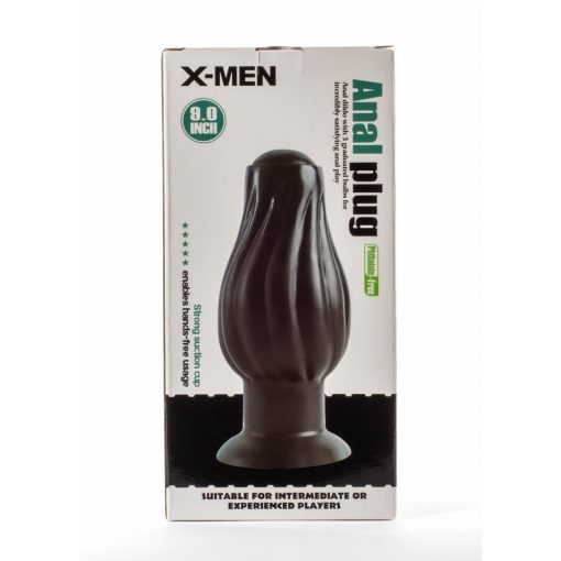  X-Men 7.5" Anal Plug Black Butt Plug