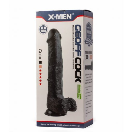  X-MEN Geoff 11.9" Cock Black Dildo