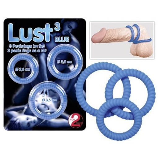  Lust 3 Blue Penis Ring/Cuff