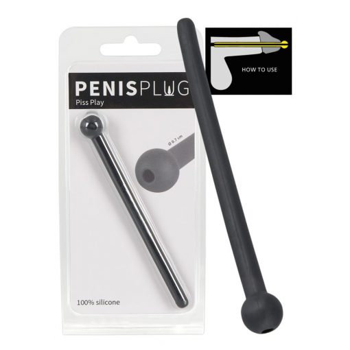  Penis Plug Piss Play Black BDSM accessory